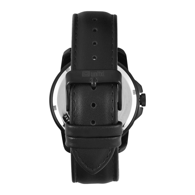 Unltd. By Timex Group Leather Black Round Dial Quartz Analog Men Watch Watch Unltd.
