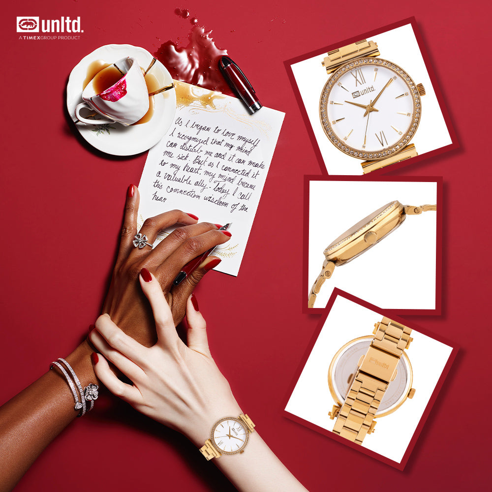 Unltd. By Timex Group Silver Round Dial Quartz Analog Women Watch Watch Unltd.