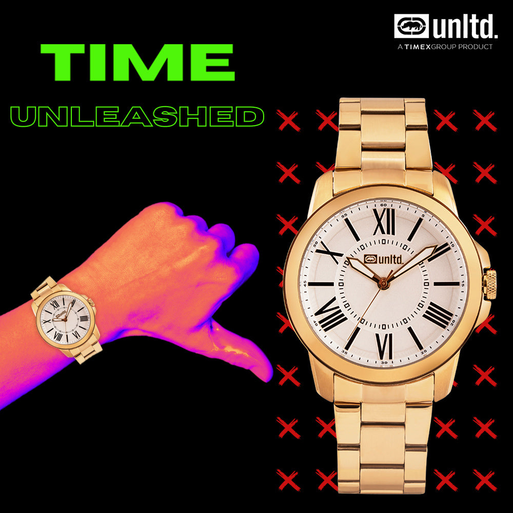 Unltd. By Timex Group White Round Dial Quartz Analog Men Watch Watch Unltd.