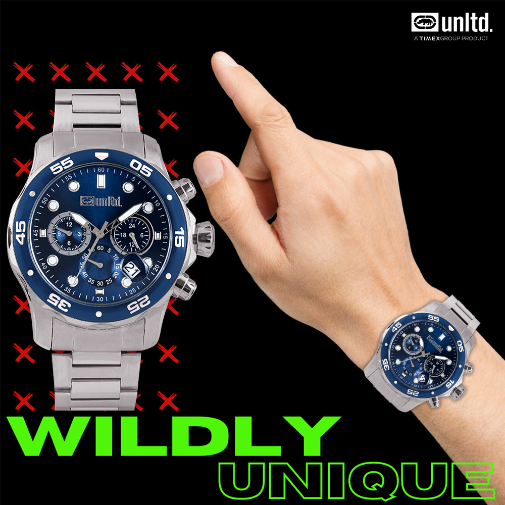 Unltd. By Timex Group Blue Round Dial Quartz Analog Women Watch