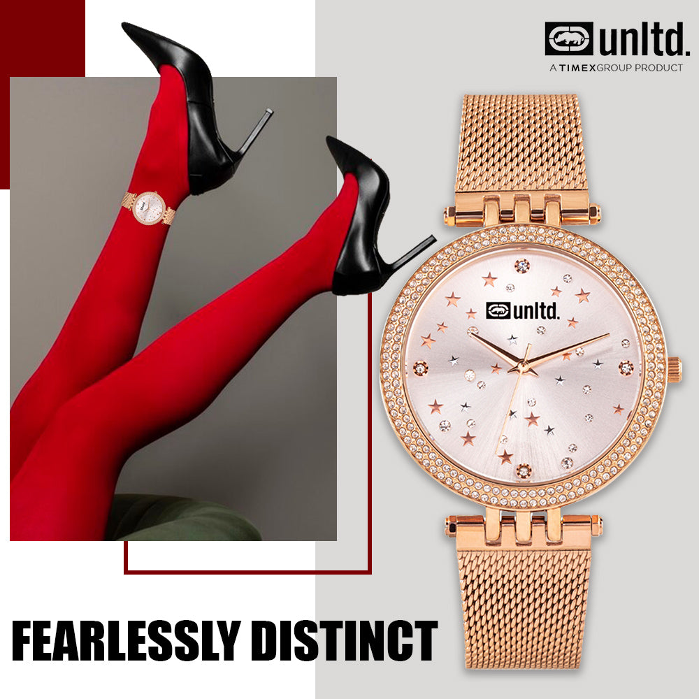 Unltd. By Timex Group Silver Round Dial Quartz Analog Women Watch