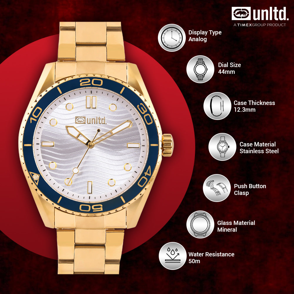 Unltd. By Timex Group White Round Dial Quartz Analog Men Watch