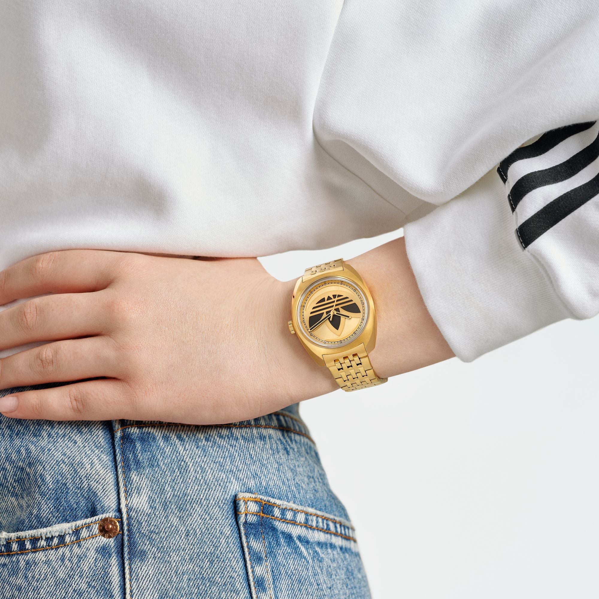 Adidas Originals Gold Round Dial Quartz Analog Unisex Watch