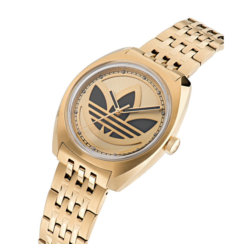 Adidas Originals Gold Round Dial Quartz Analog Unisex Watch Watch Adidas Originals