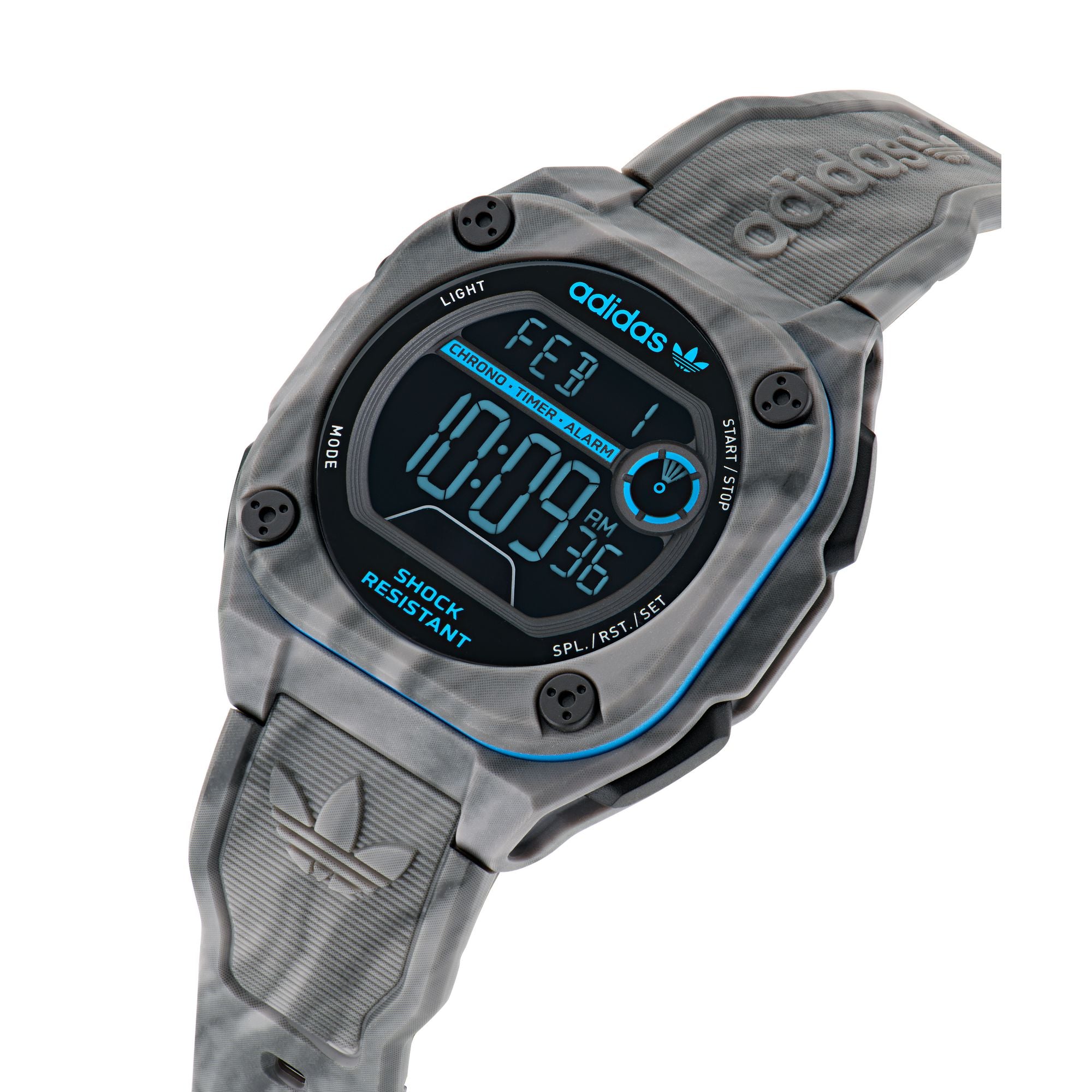 Adidas Originals Black Octogonal Dial Quartz Digital Unisex Watch