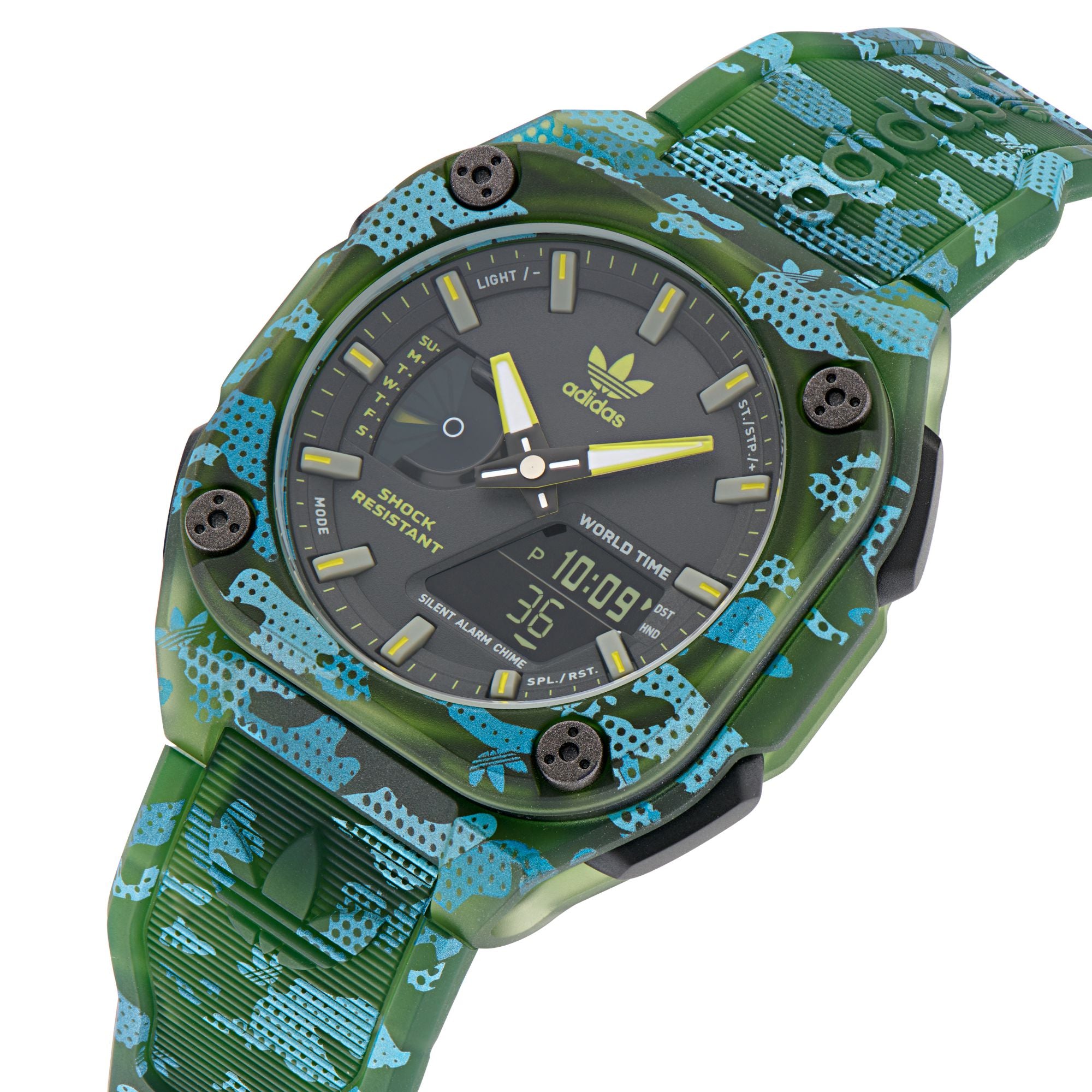 Adidas Originals Black Octogonal Dial Quartz Ana-Digi Unisex Watch