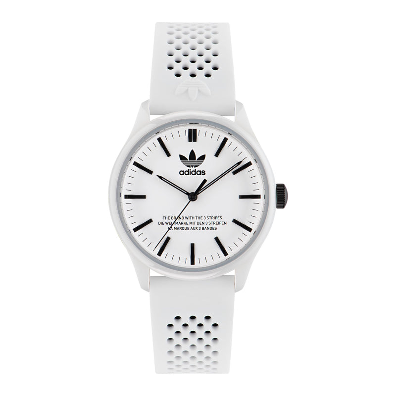 Adidas Originals White Round Dial Quartz Analog Unisex Watch Watch Adidas Originals