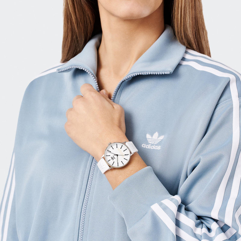 Adidas Originals White Round Dial Quartz Analog Unisex Watch Watch Adidas Originals