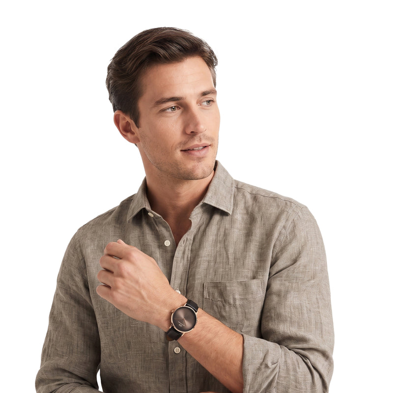 Daniel Wellington Round 42mm Brown Dial Analog Men Watch - DW0DG1001 Watch Daniel Wellington