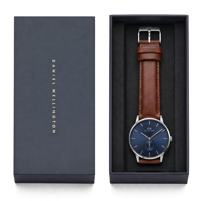 Daniel Wellington Round 42mm Blue Dial Analog Men Watch - DW0DG1201 Watch Daniel Wellington