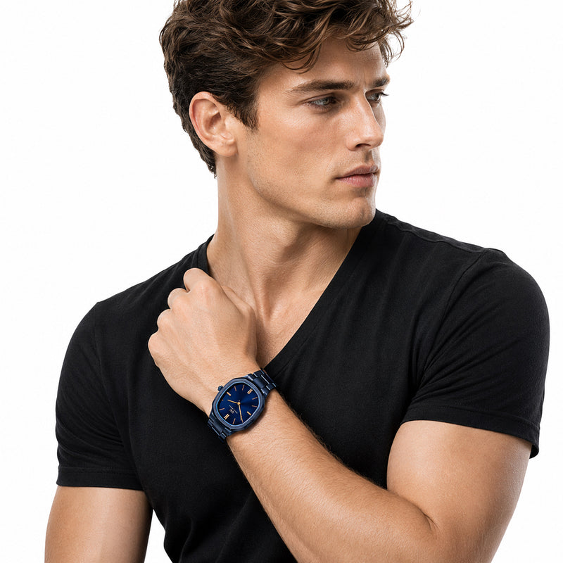 Daniel Wellington Octagonal 38mm Blue Dial Analog Men Watch - DW0DG2501 Watch Daniel Wellington