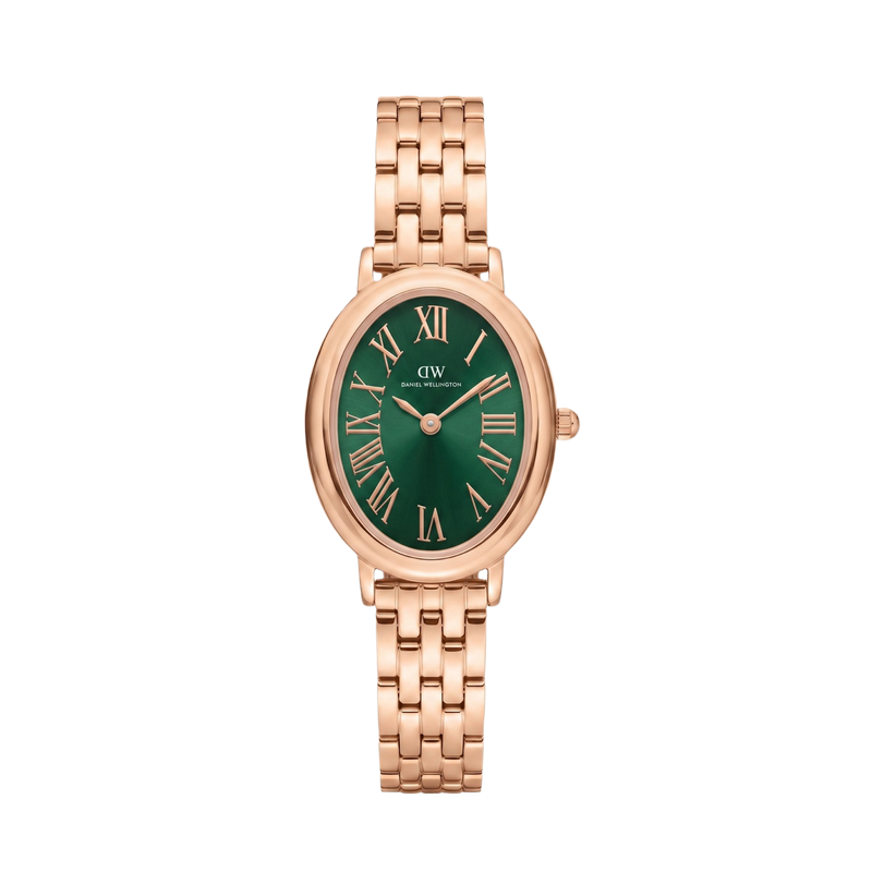 Daniel Wellington Oval 23mm Green Dial Analog Women Watch - DW0DL0601