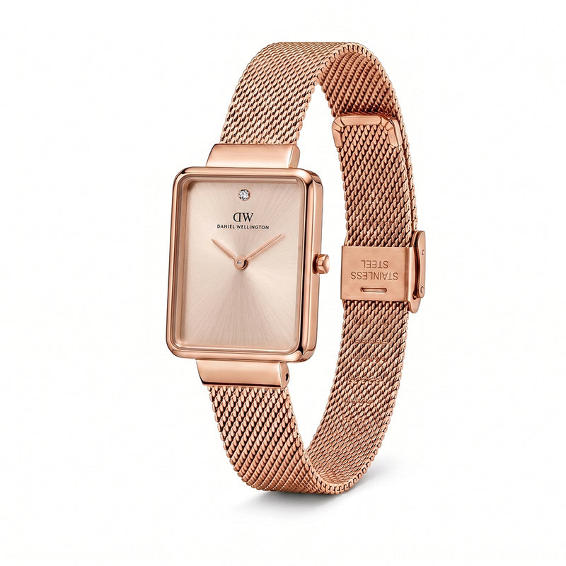 Daniel Wellington Rectangle 22mm Rose Gold-Tone Dial Analog Women Watch - DW0DL1000 Watch Daniel Wellington