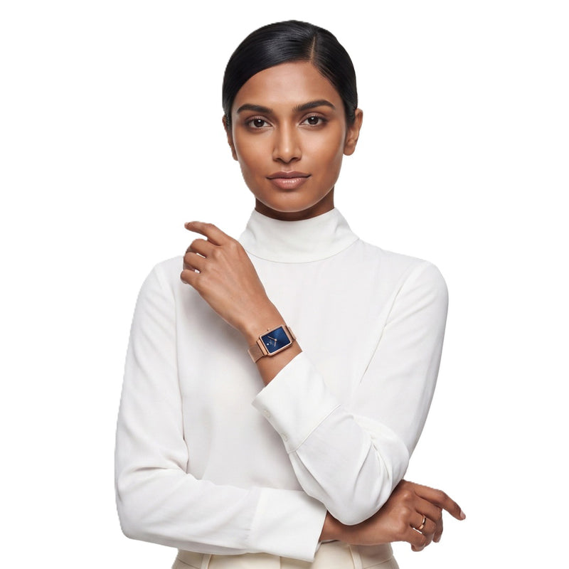 Daniel Wellington Rectangle 22mm Blue Dial Analog Women Watch - DW0DL1001 Watch Daniel Wellington