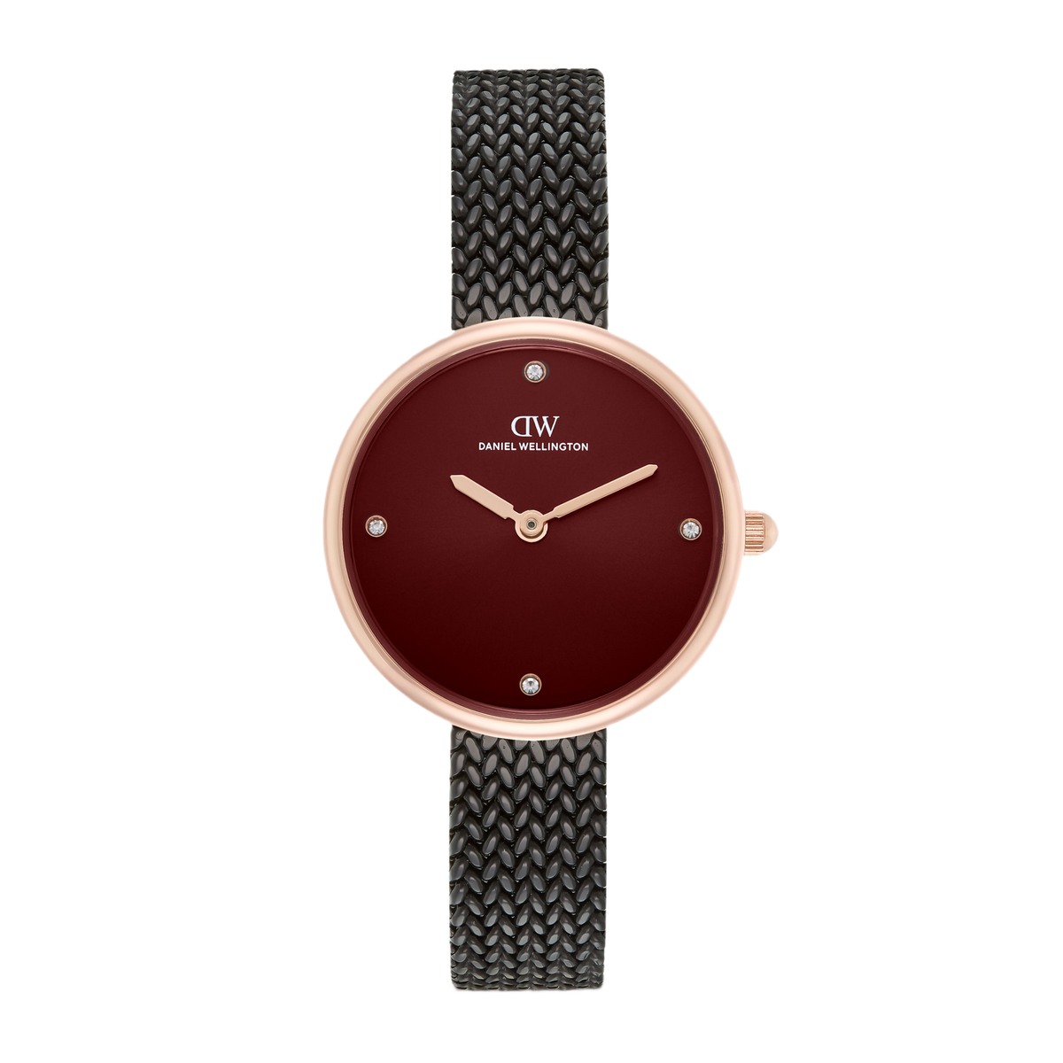 Daniel Wellington Round 30mm Burgundy Dial Analog Women Watch - DW0DL2702