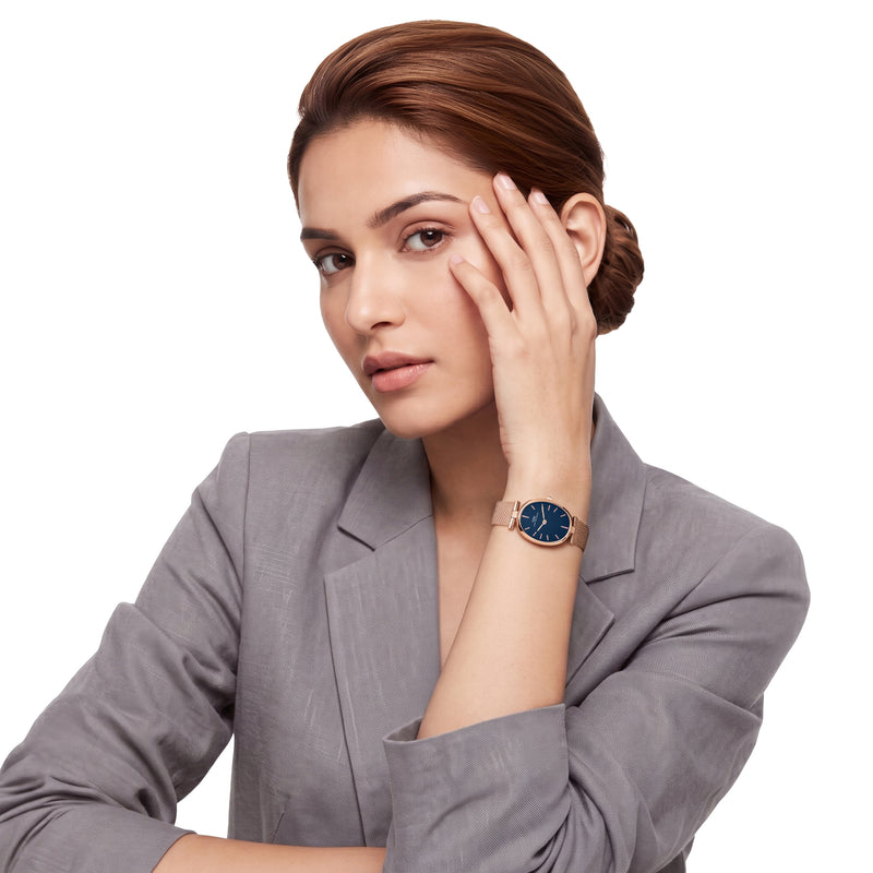Daniel Wellington Oval 22mm Blue Dial Analog Women Watch - DW0DL3000 Watch Daniel Wellington