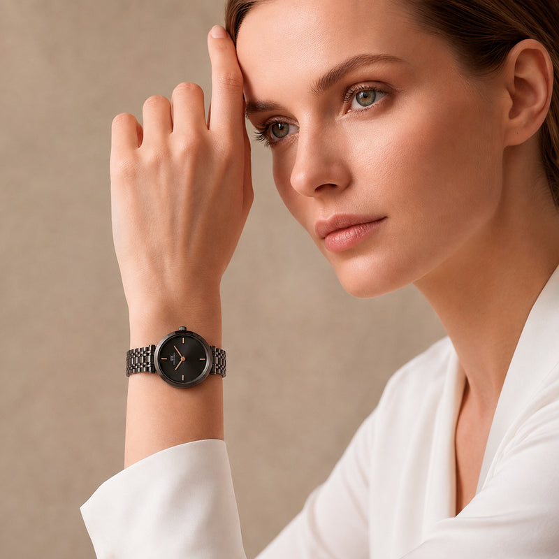 Daniel Wellington Round 30mm Brown Dial Analog Women Watch - DW0DL3102