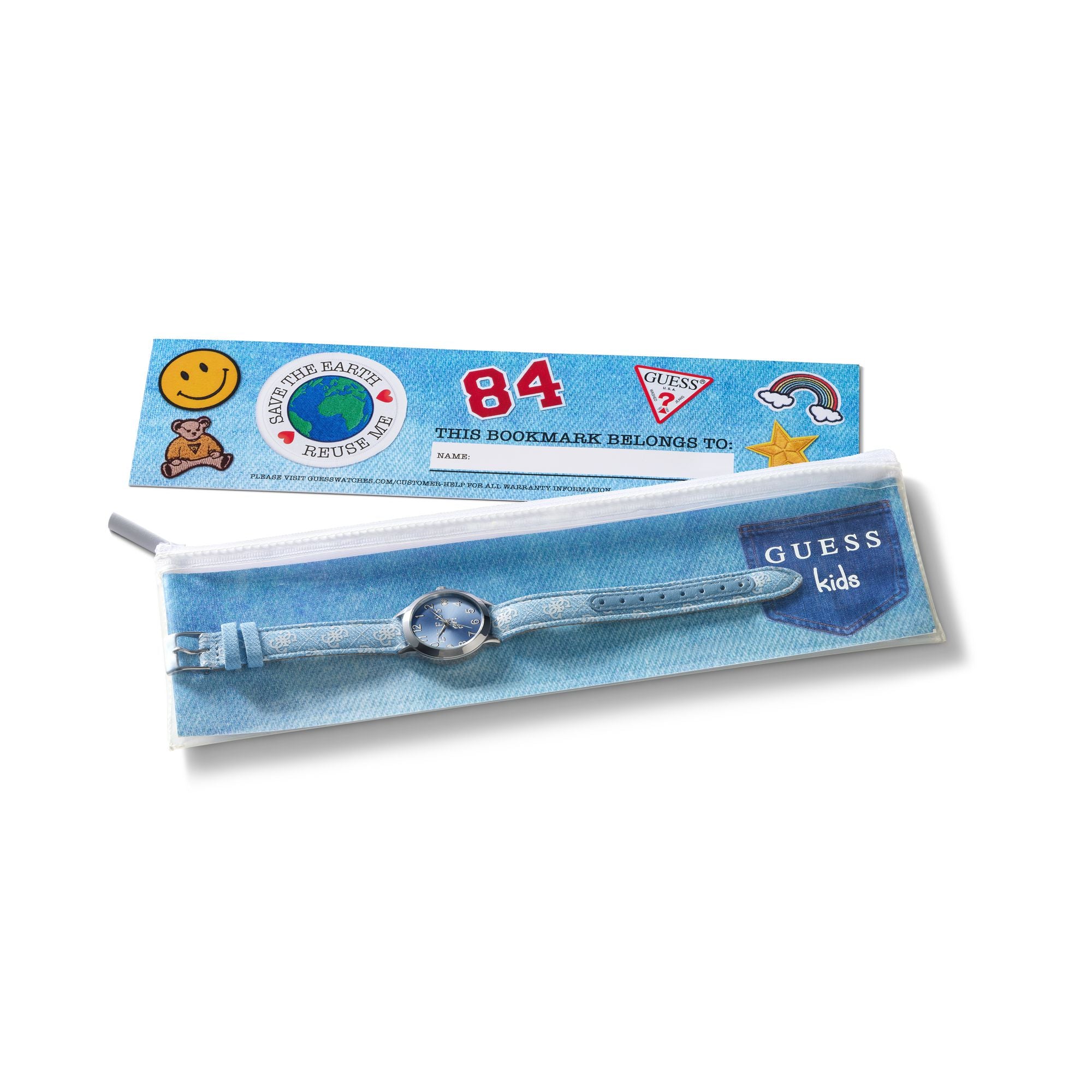 Guess Blue Round Quartz Analog Youth Watch