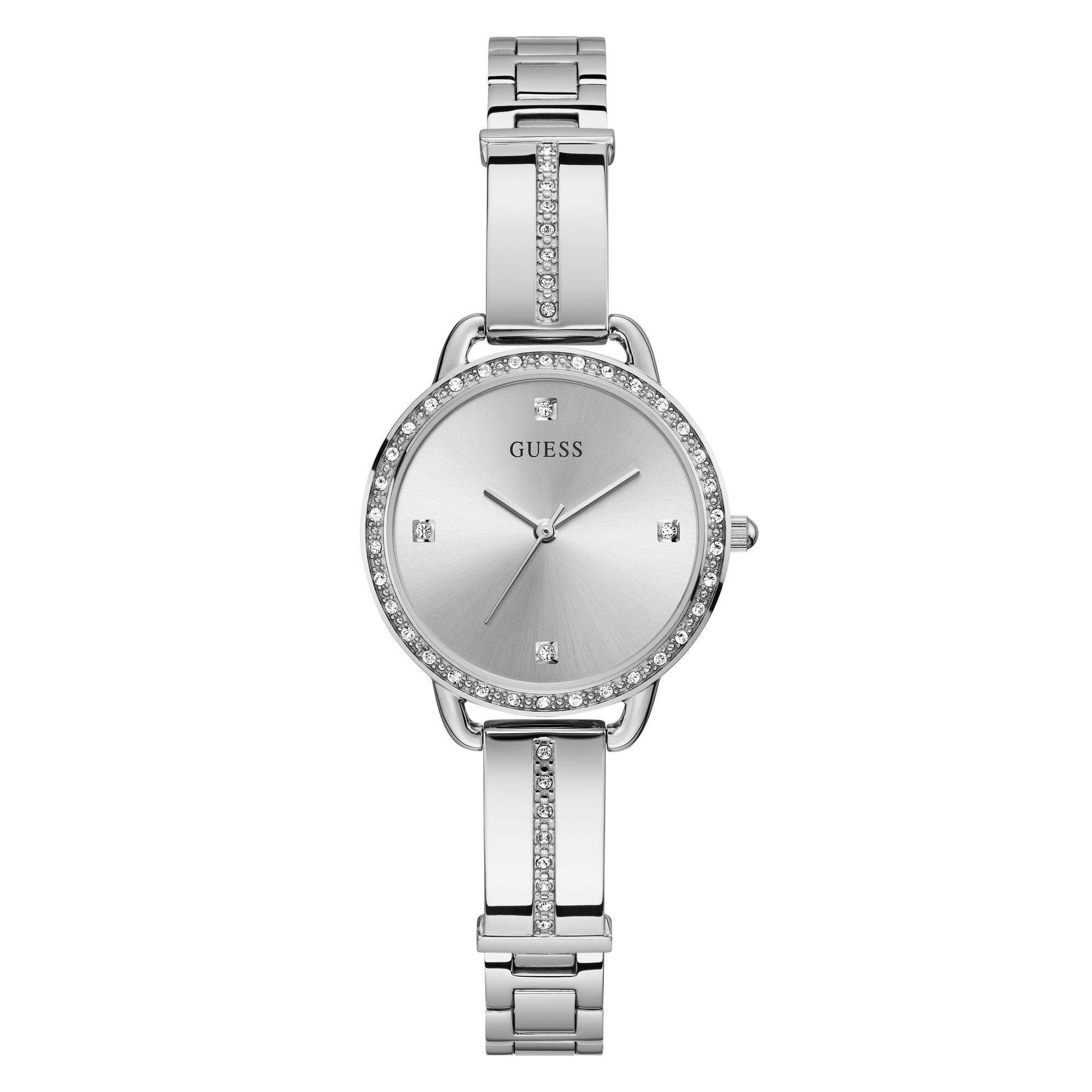 Guess Gb Bellini Silver Tone Round Dial Quartz Analog Women Watch Watch Guess