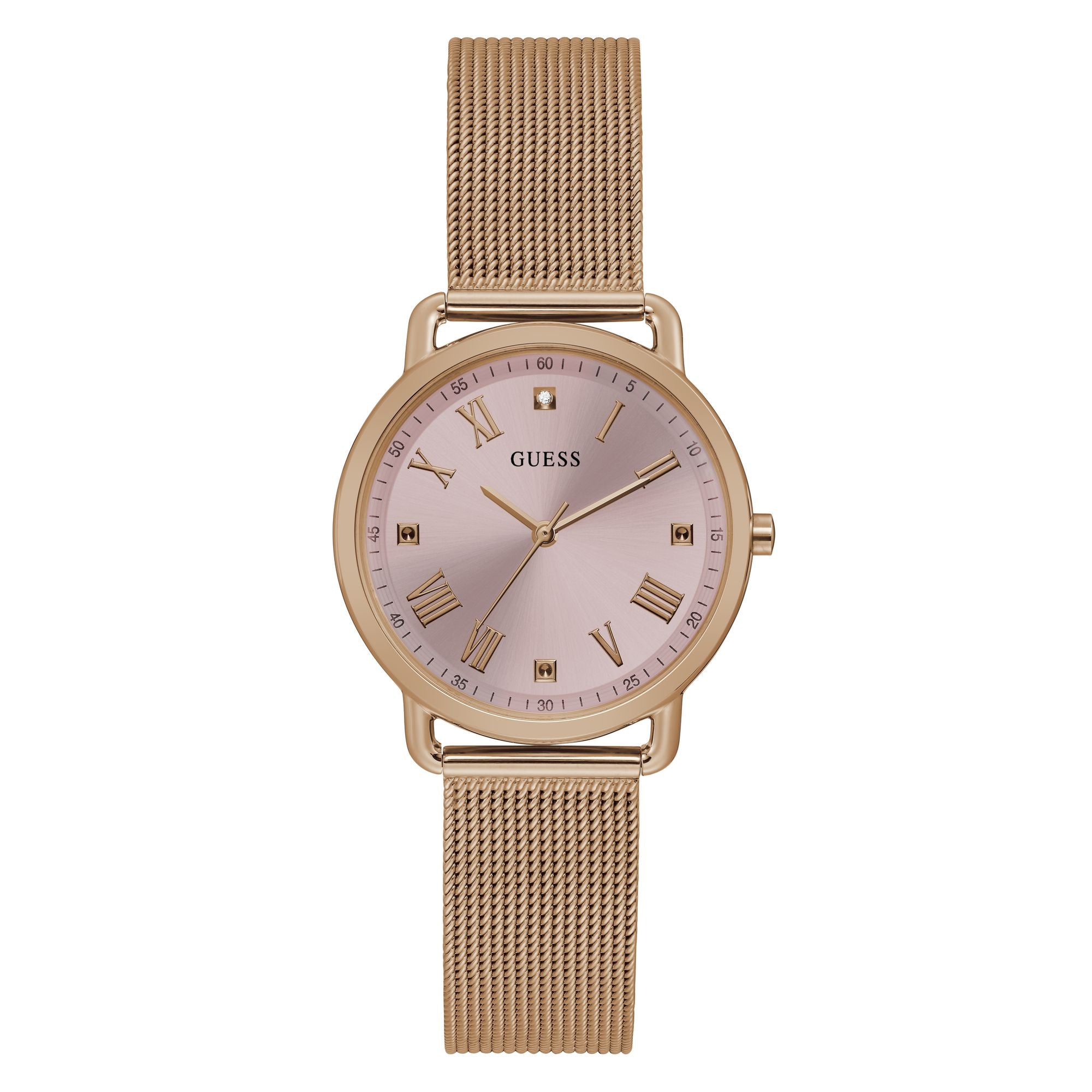Guess Avery Pink Round Dial Quartz Analog Women Watch Watch Guess