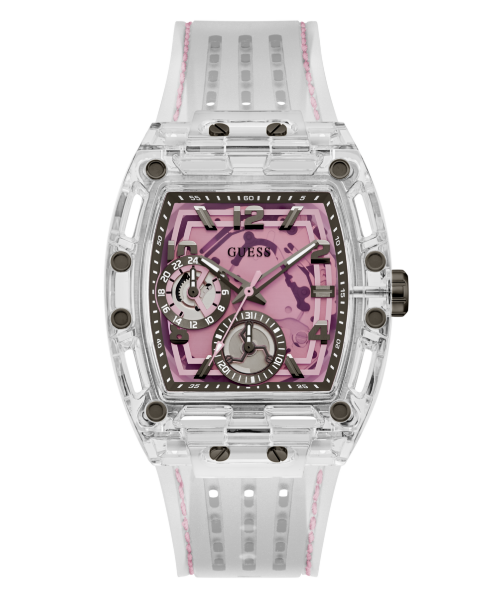 Guess Rectangle 42mm Pink Dial Analog Men Watch - GW0032G4