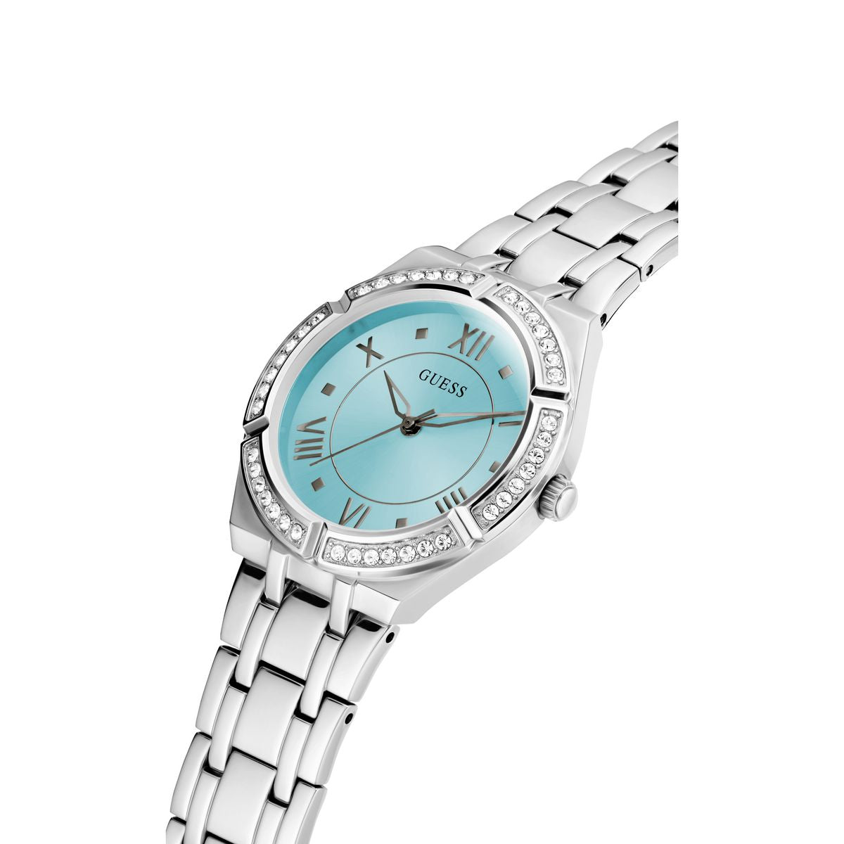 Guess Blue Round Dial Quartz Analog Women Watch Watch Guess