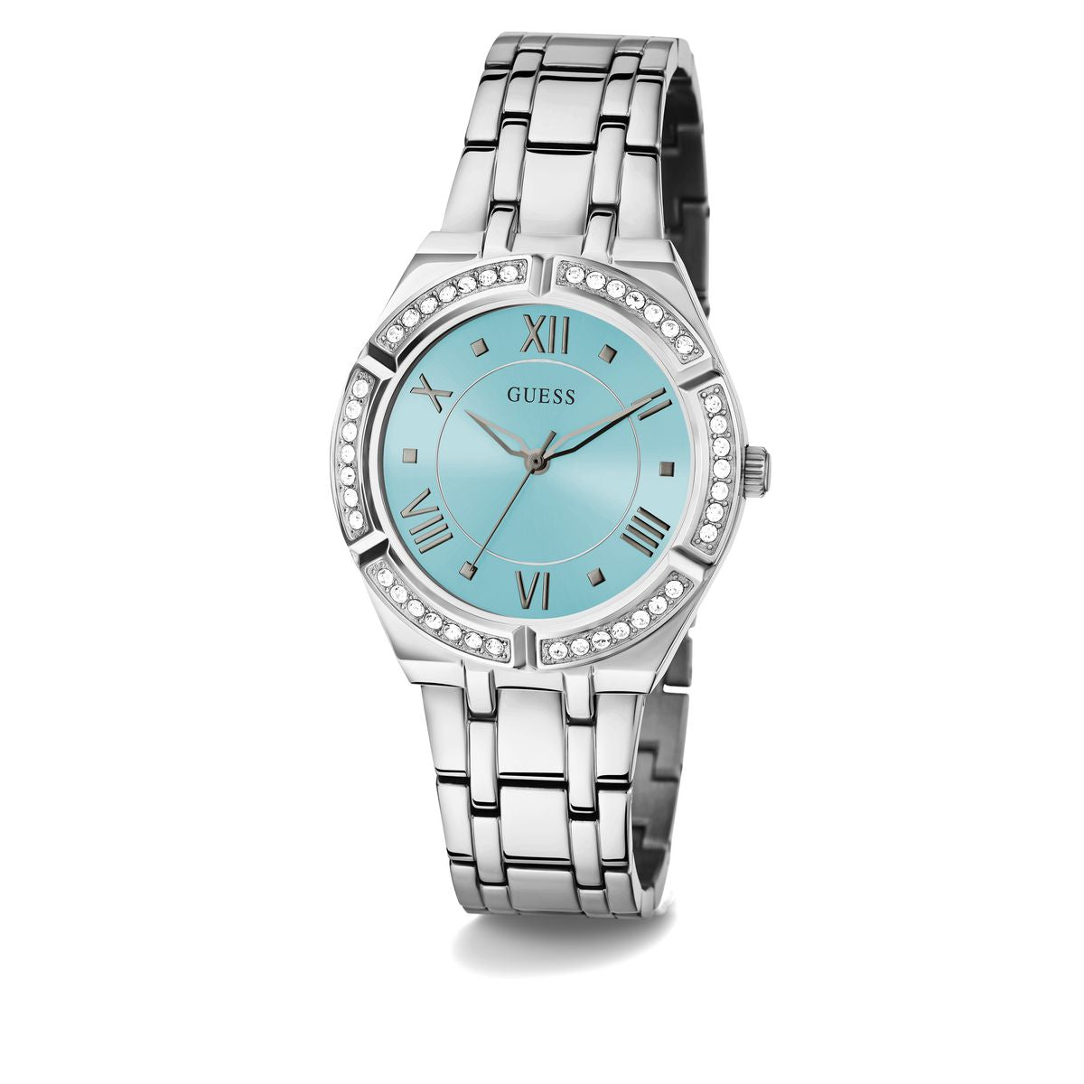 Guess Blue Round Dial Quartz Analog Women Watch Watch Guess