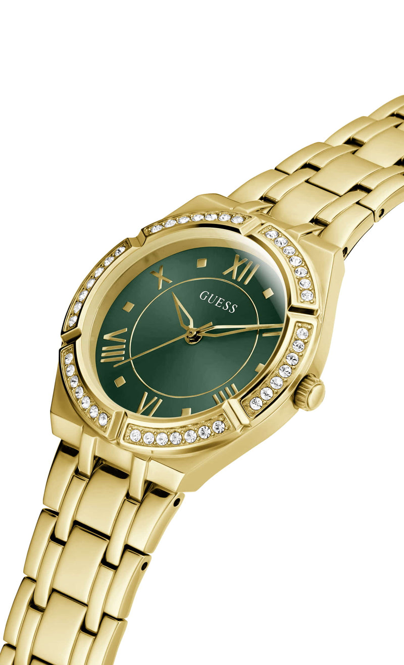 Guess Cosmo Gold Round Dial Analog Women Watch Watch Guess