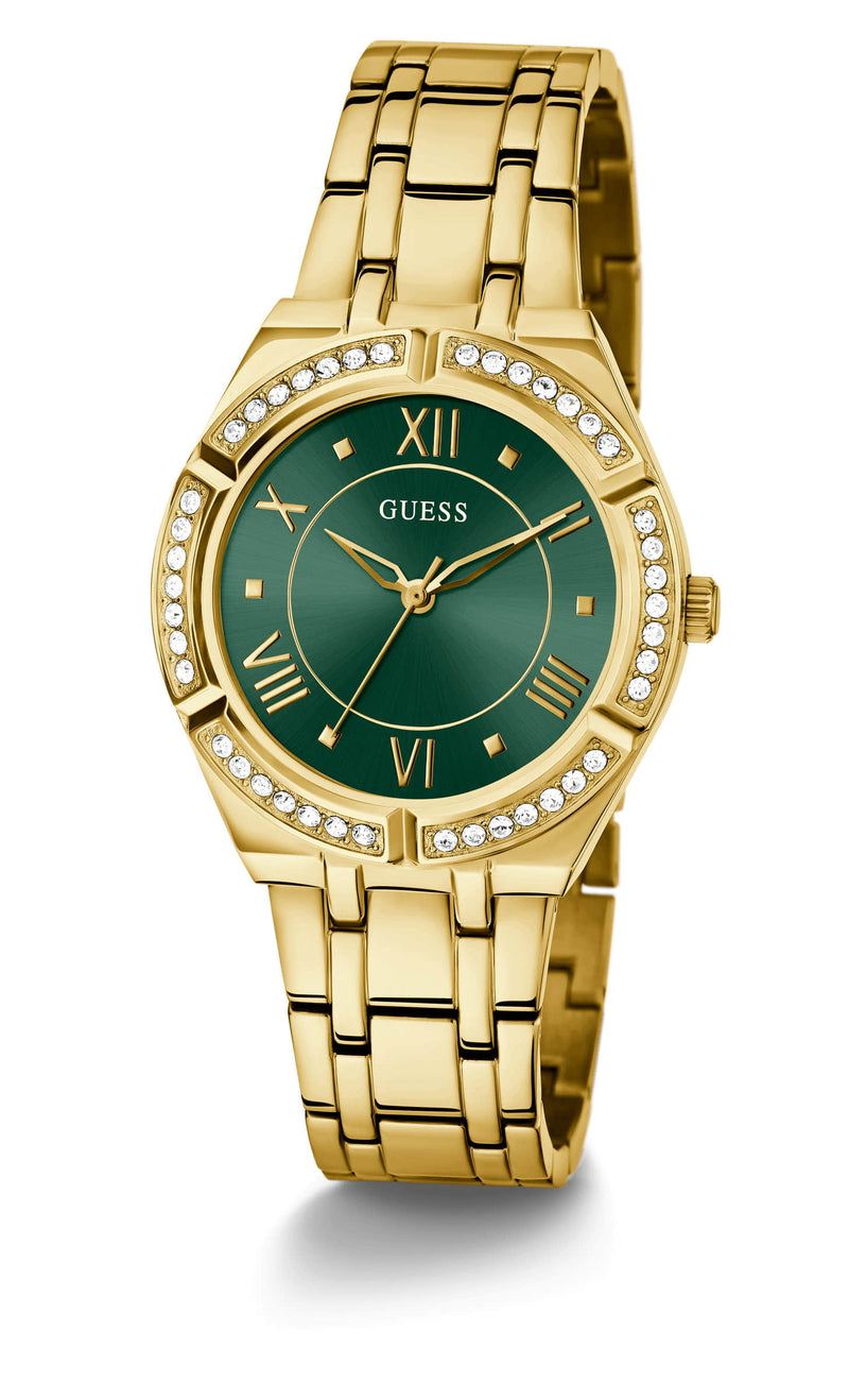 Guess Cosmo Gold Round Dial Analog Women Watch Watch Guess