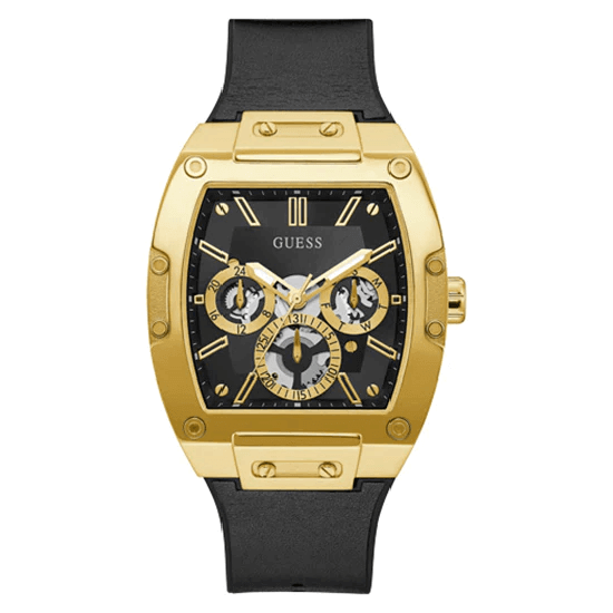 Leather Strap Guess Watches For Men Online Guess Phoenix Gold