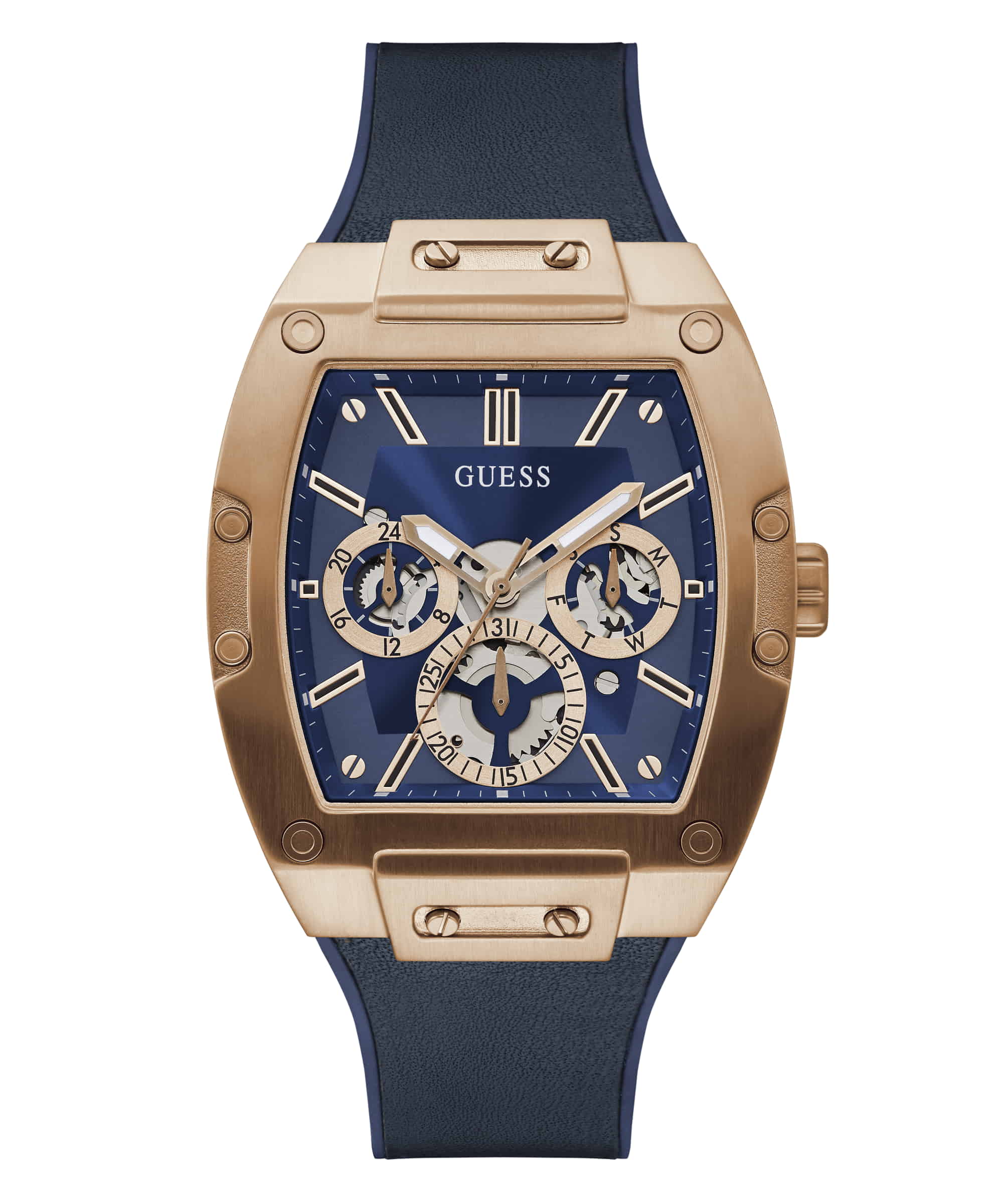 Guess Phoenix Rose Gold Tonneau Dial Multi-function Men Watch GW0202G4  At JUST WATCHES