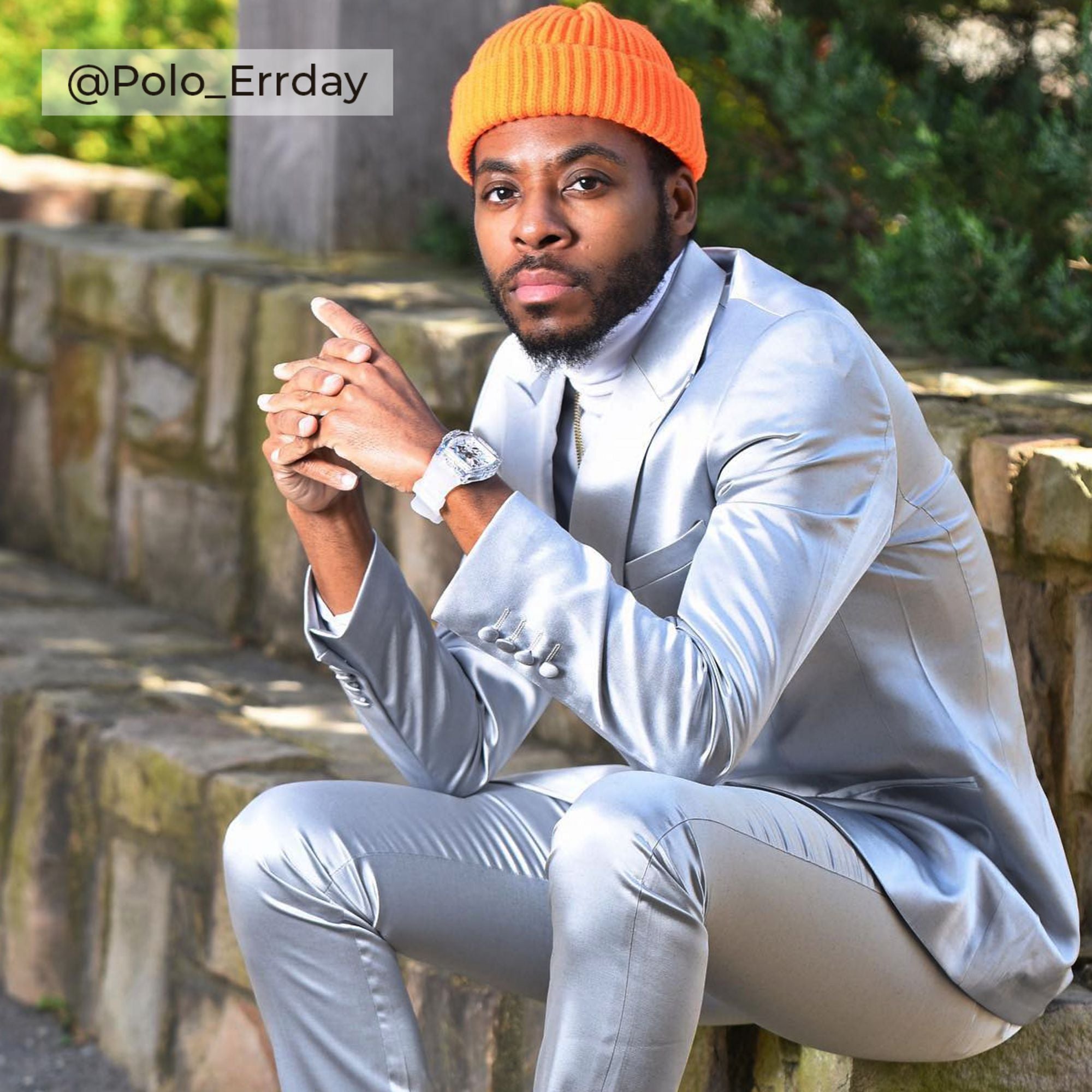 Guess Phoenix Silver Tone Tonneau Dial Quartz Analog Men Watch