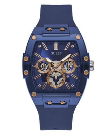 Guess Phoenix Blue Rectangle Dial Quartz Analog Men Watch Watch Guess