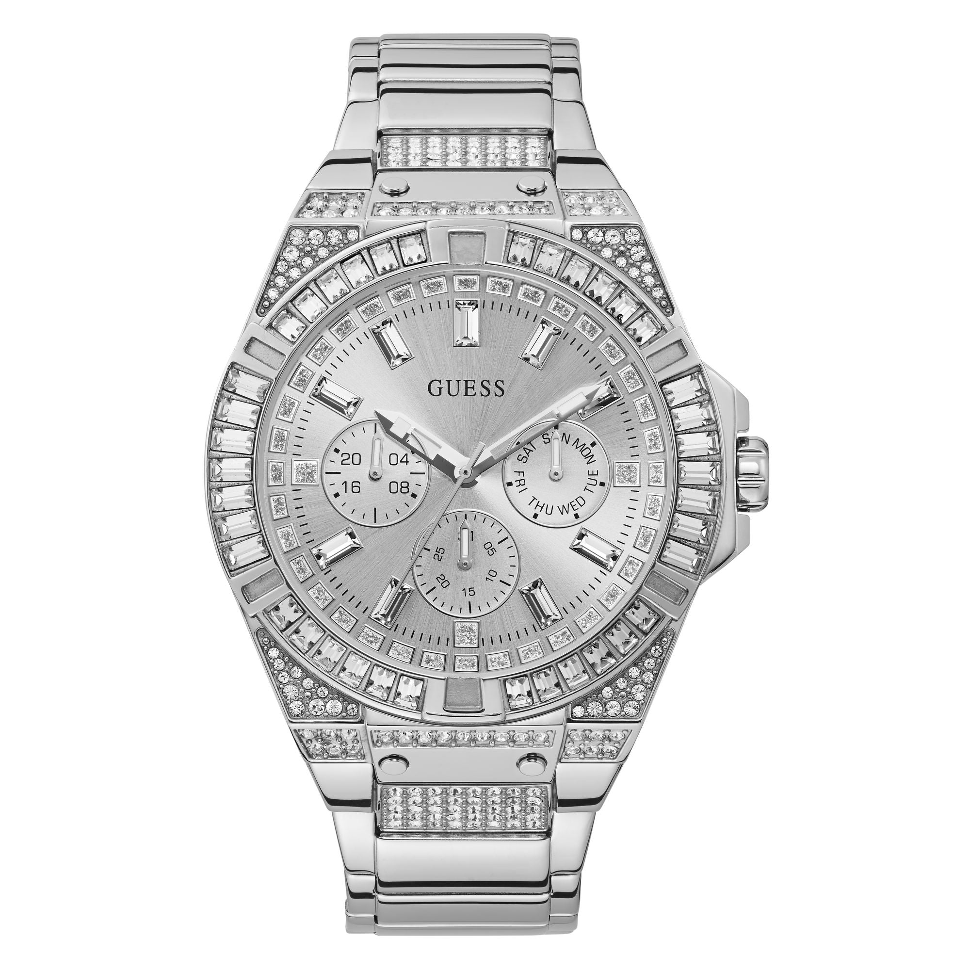 Guess Zeus Silver Tone Round Dial Quartz Analog Men Watch Watch Guess