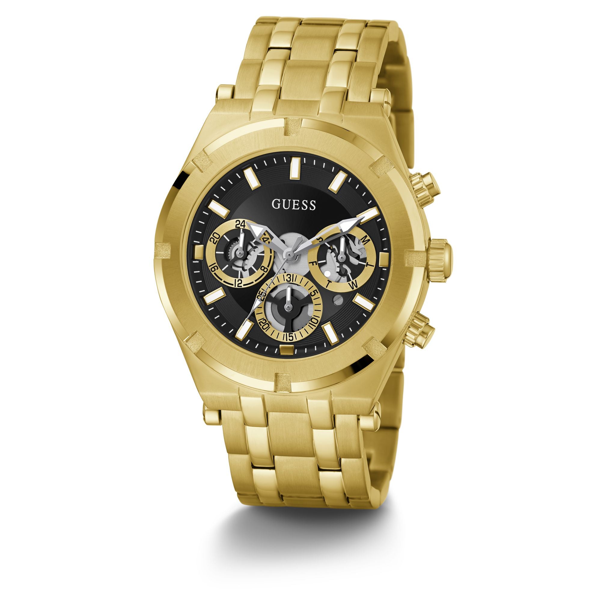 GUESS Men Round Gold Tone Dial Analog Watch - GW0260G2