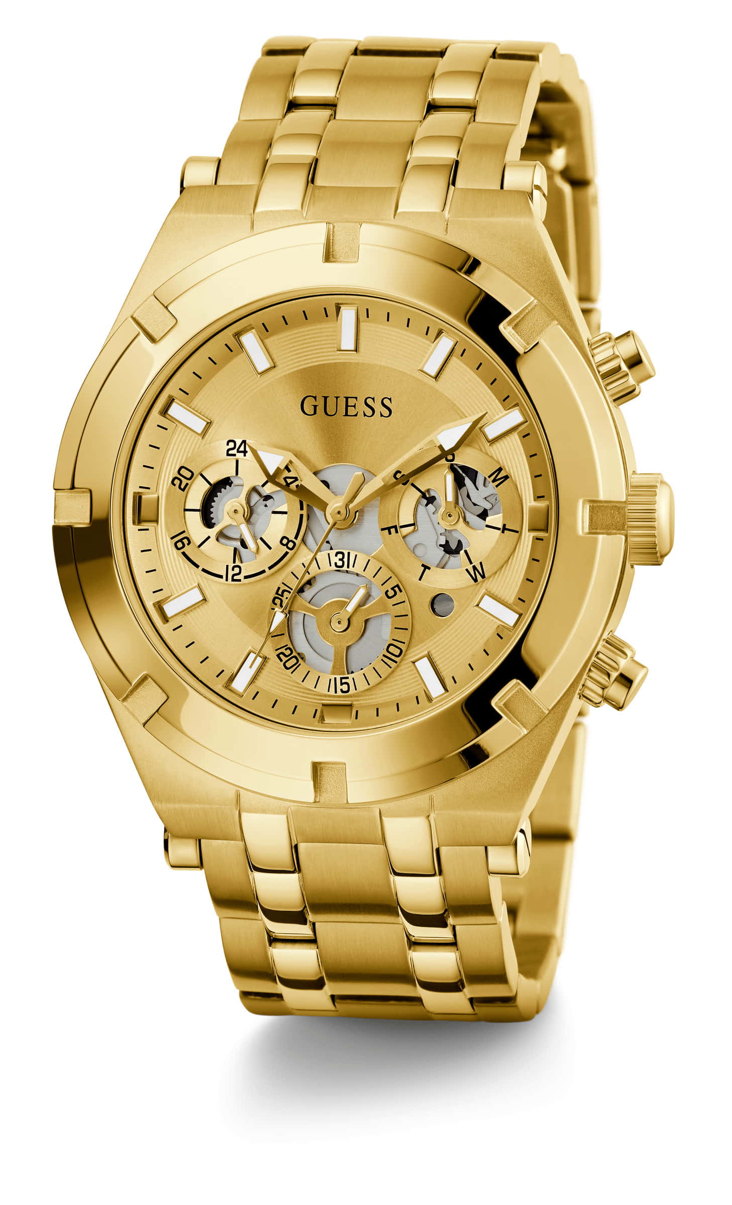 Guess Continental Champagne Round Dial Multi-function Men Watch GW0260G4 At JUST WATCHES
