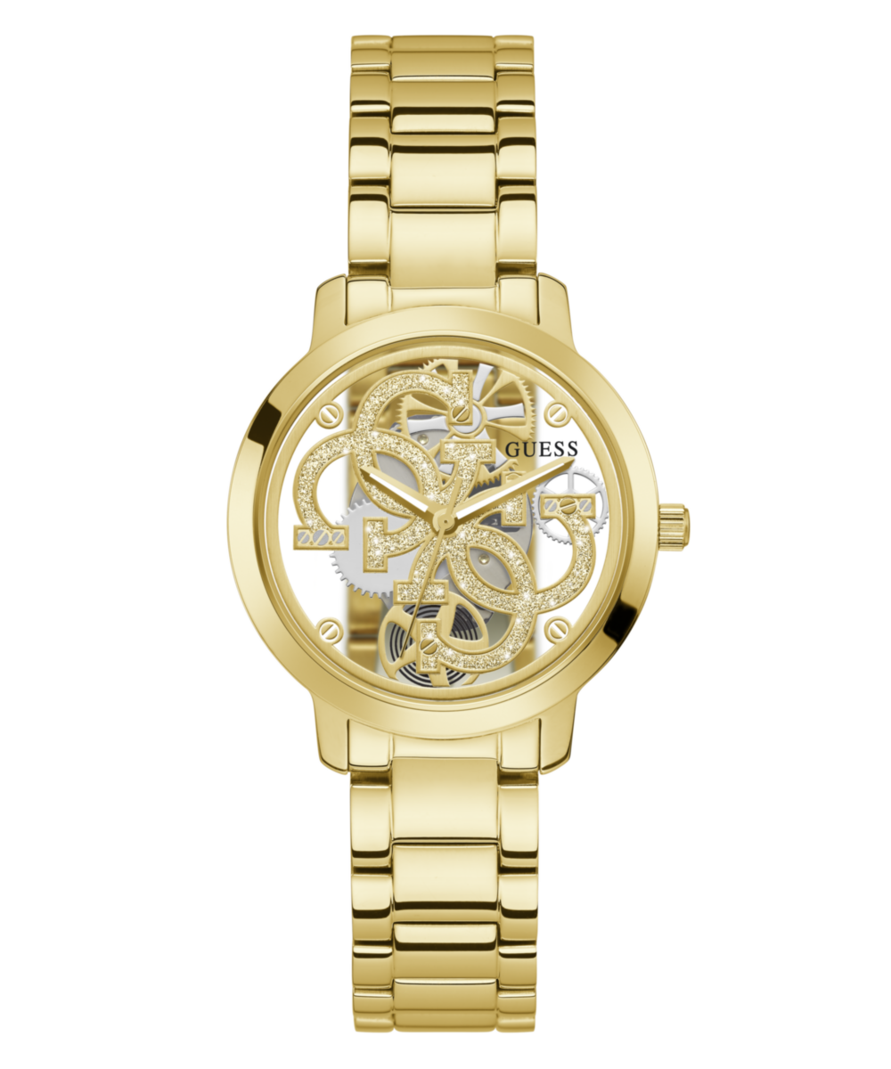 Guess Quattro Gold Round Dial Quartz Analog Women Watch Watch Guess