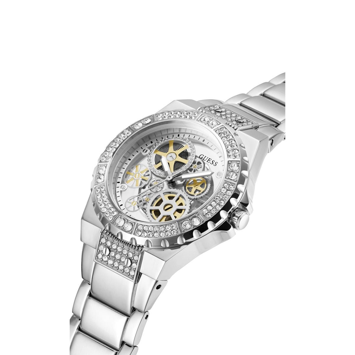 Guess Silver Round Dial Quartz Analog Women Watch