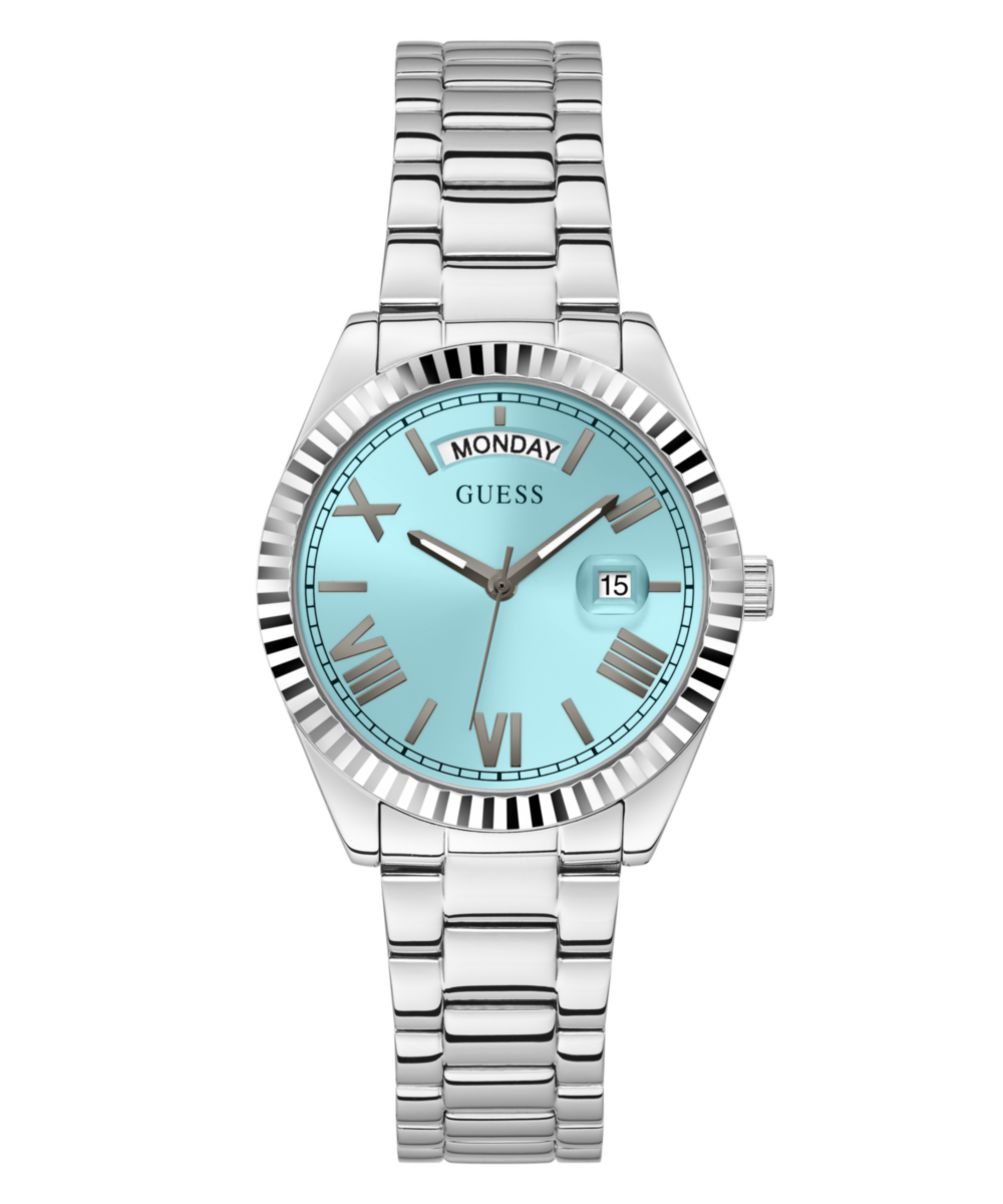 Guess Blue Round Dial Quartz Analog Women Watch Watch Guess