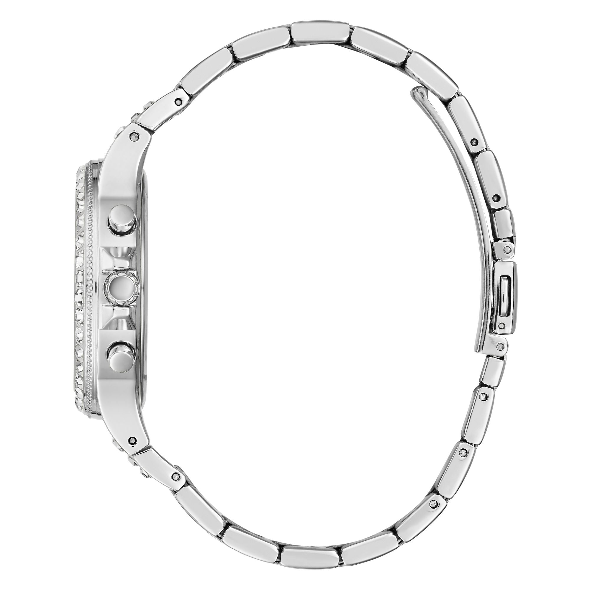 Guess Moonlight Silver Tone Round Dial Quartz Analog Women Watch Watch Guess