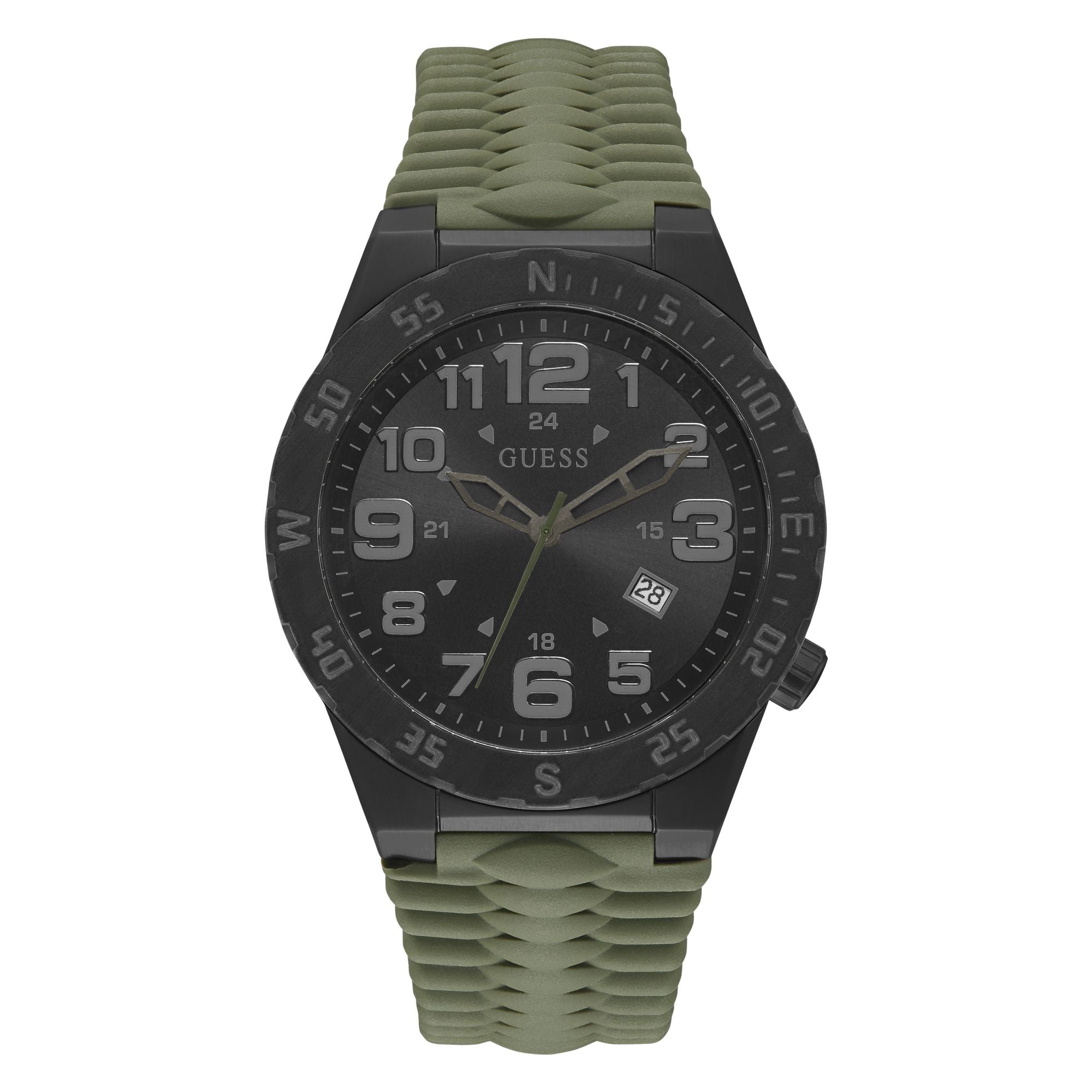 Guess Gunmetal Round Quartz Analog Men Watch Watch Guess