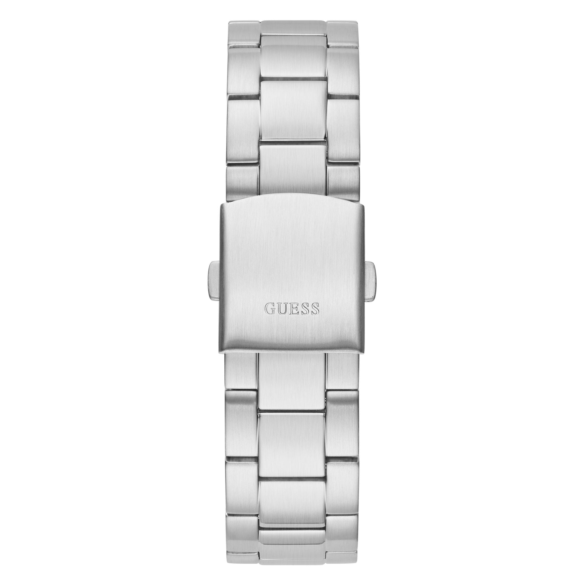 Guess North Silver Tone Round Dial Quartz Analog Men Watch
