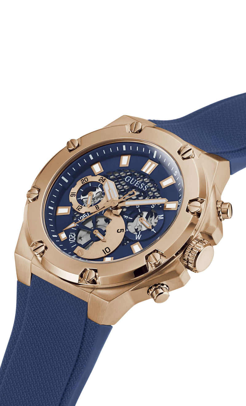 Guess Third Gear Rose gold Round Dial Multi-function Men Watch Watch Guess