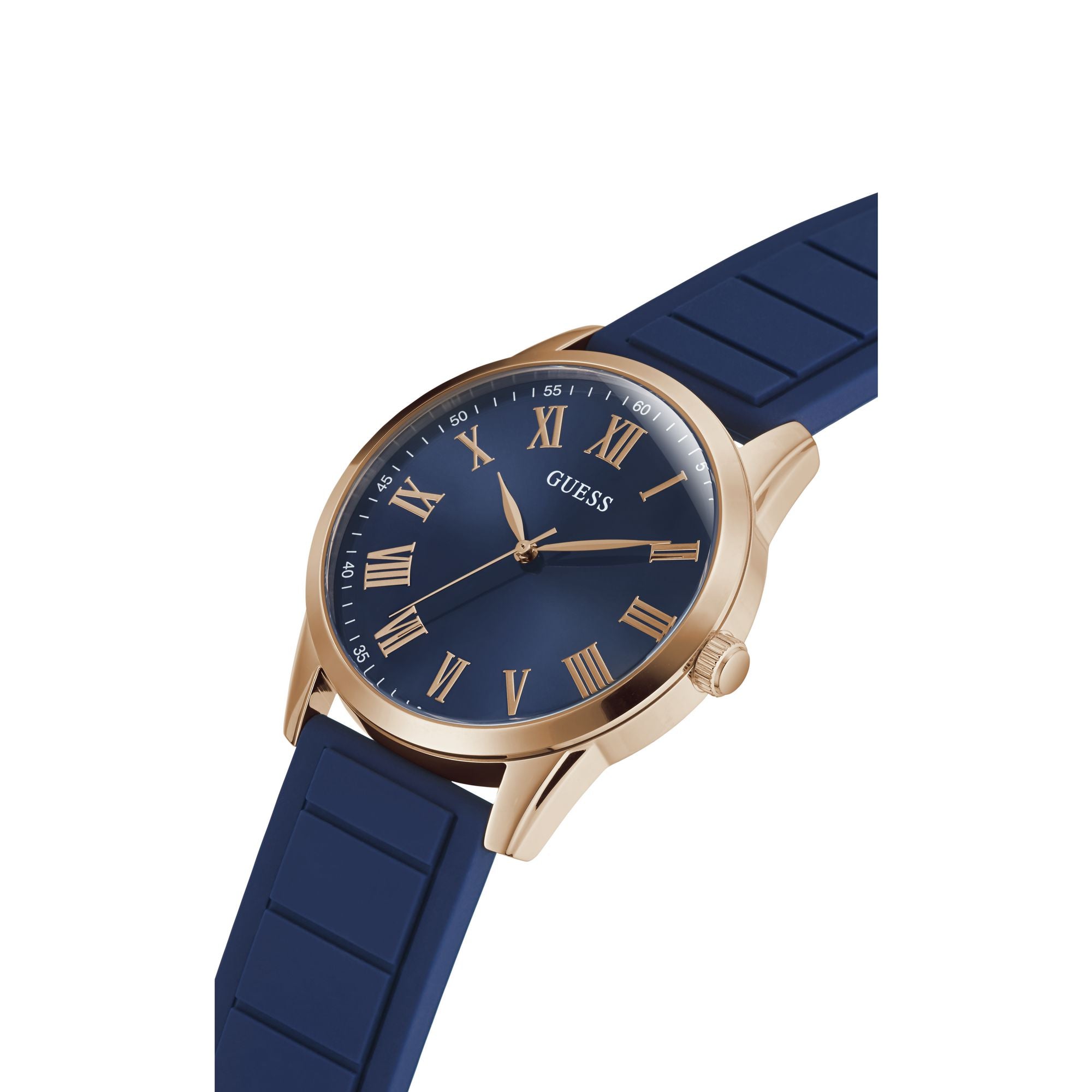 Guess Blue Round Quartz Analog Men Watch Watch Guess