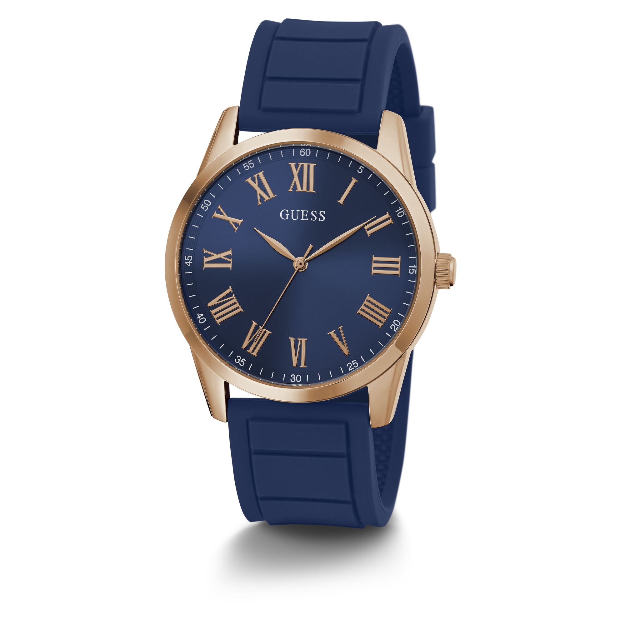 Guess Blue Round Quartz Analog Men Watch Watch Guess