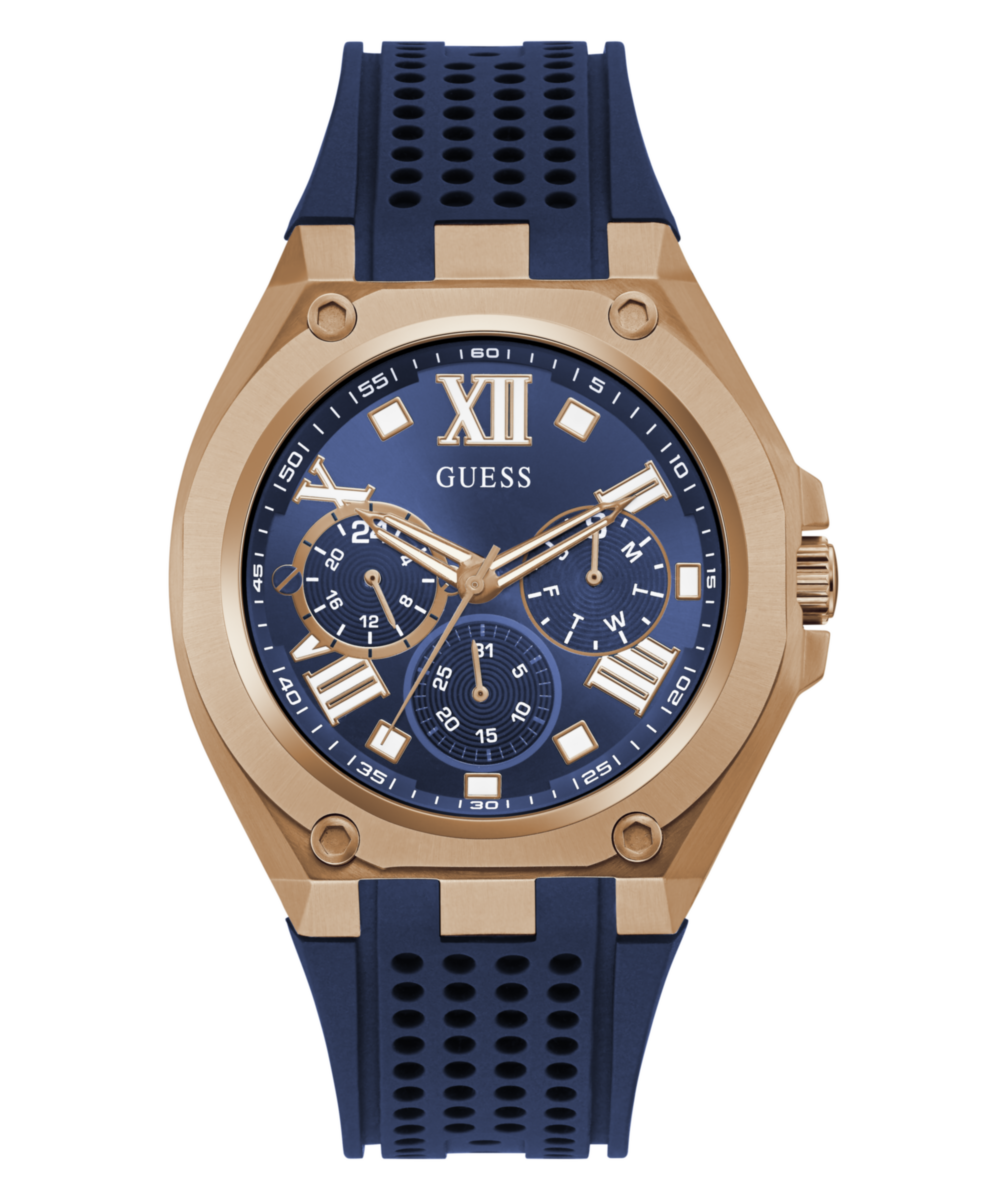Guess Top Notch Blue Round Dial Quartz Analog Men Watch Watch Guess