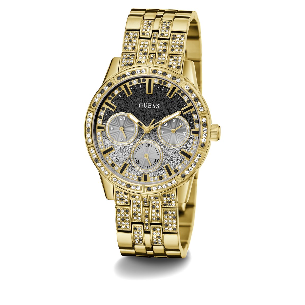 Guess Silver Round Dial Quartz Analog Women Watch Watch Guess