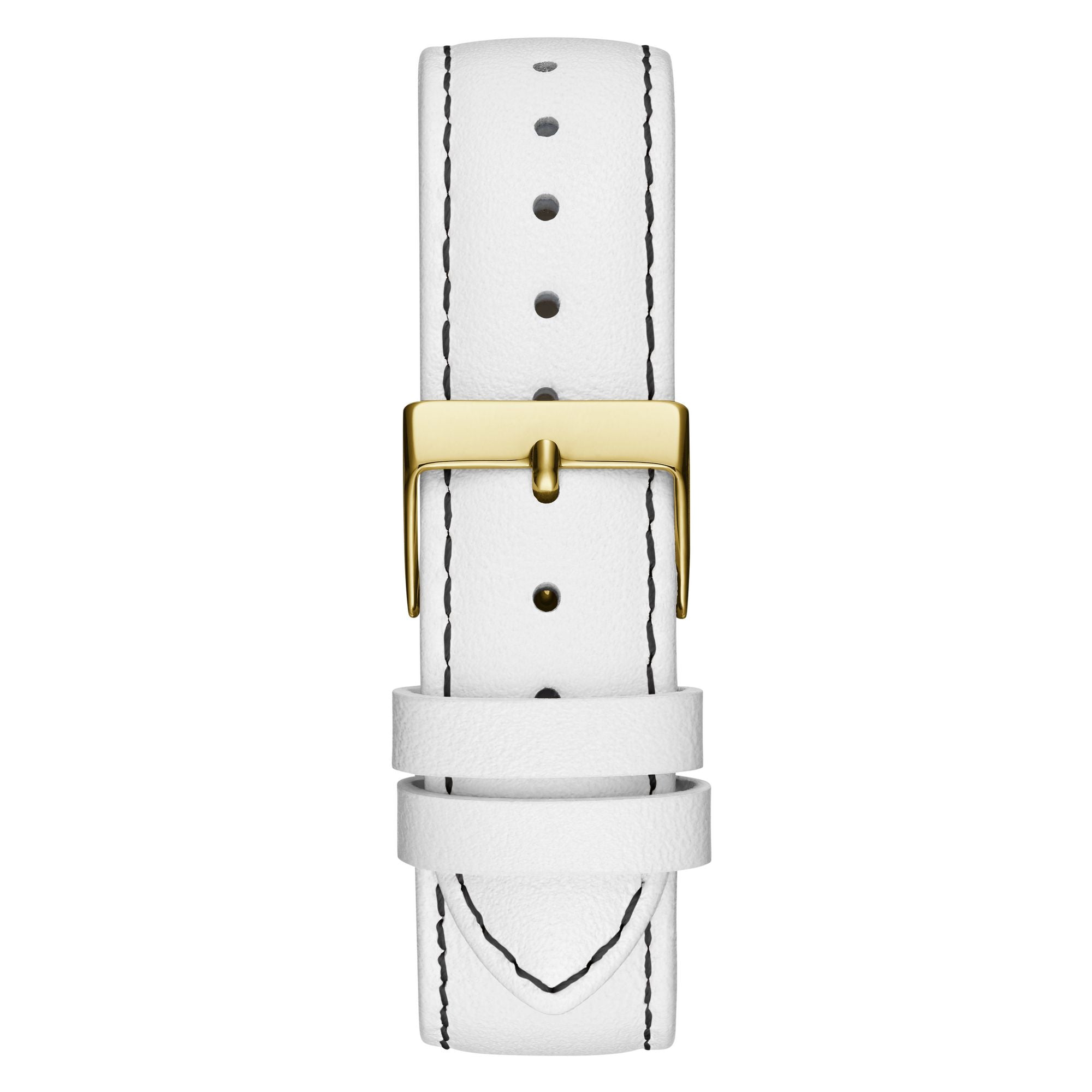 Guess Emblem Leather Gold Round Dial Quartz Analog Women Watch Watch Guess