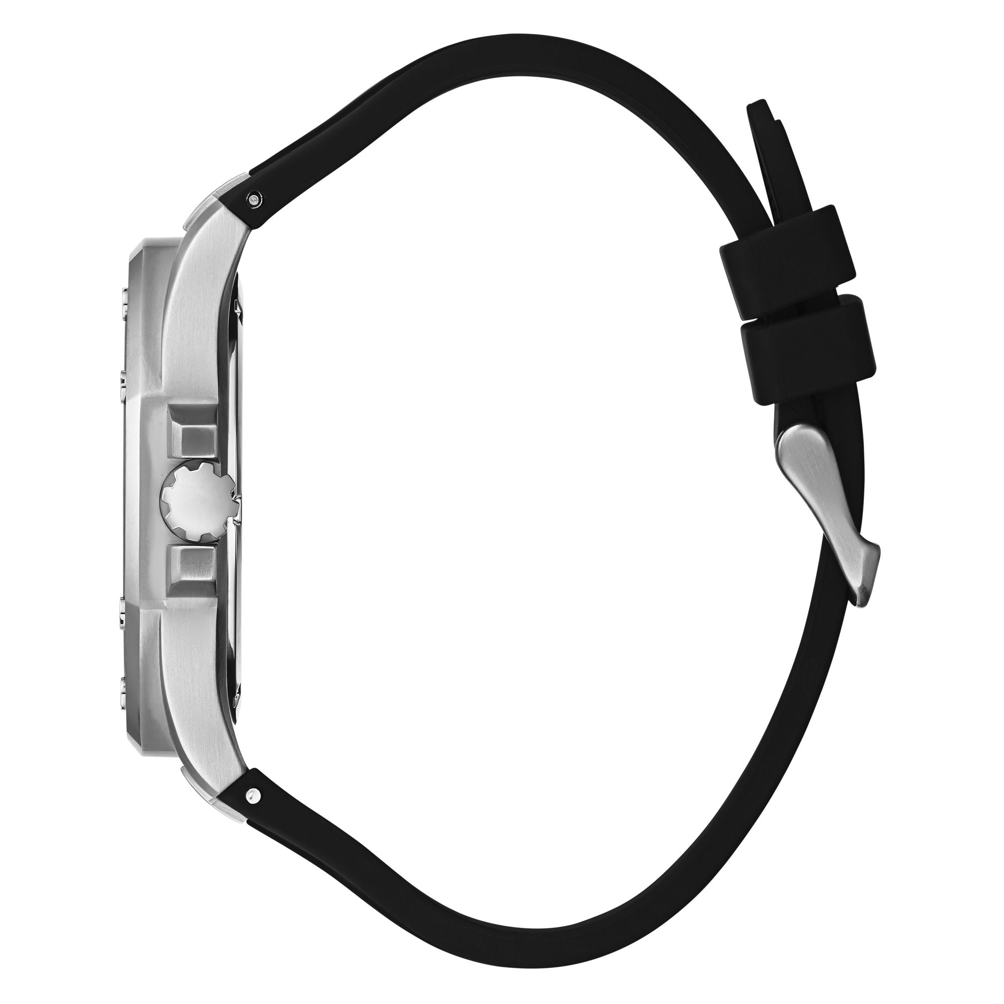 GUESS Men Octogonal Silver Tone Dial Analog Watch - GW0446G1