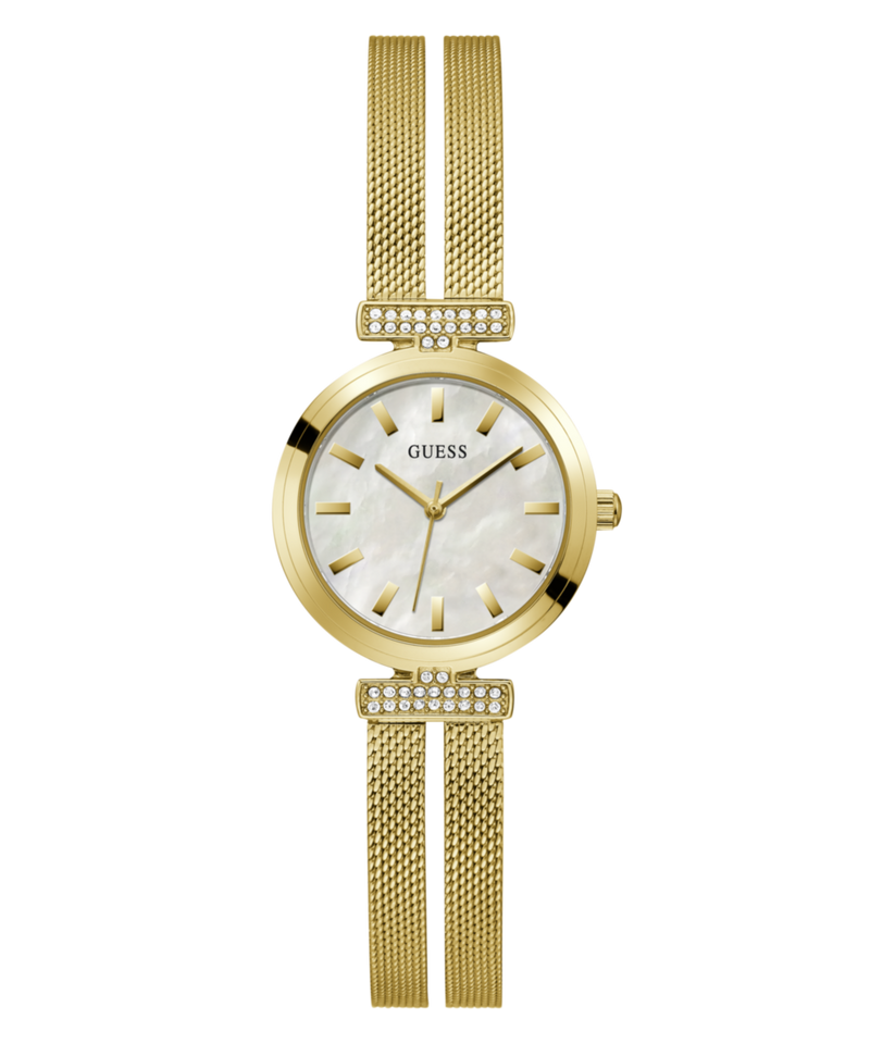 Guess Array Gold Round Dial Analog Women Watch Watch Guess